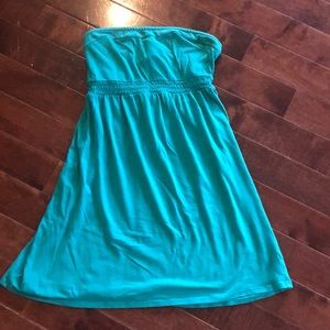 Strapless dress or swim cover up